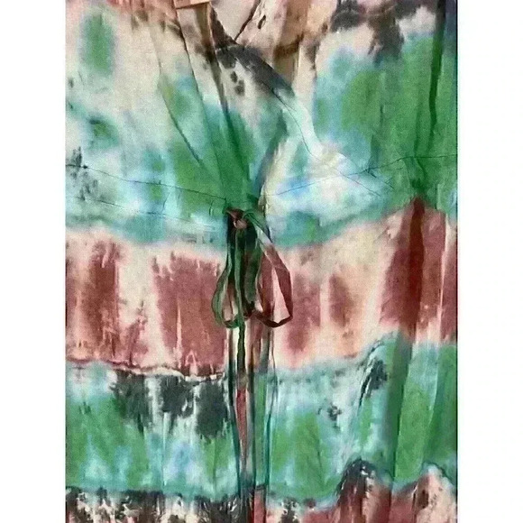 RAGA To Dye For Surplice Drawstring Waist Crop Jumpsuit R4245 Size S Beach Vacay - Picture 6 of 8